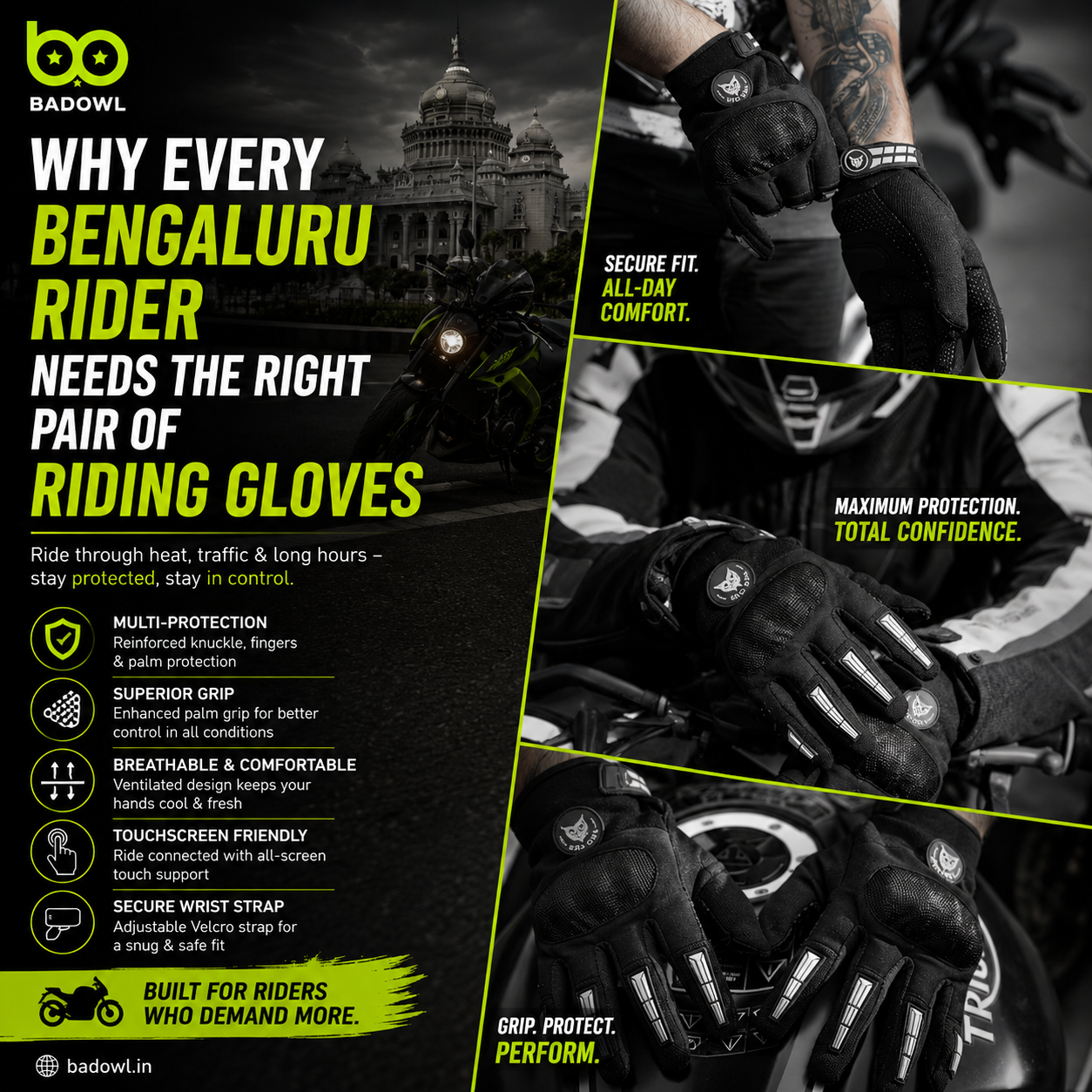 Why Every Bengaluru Rider Needs the Right Pair of Riding Gloves