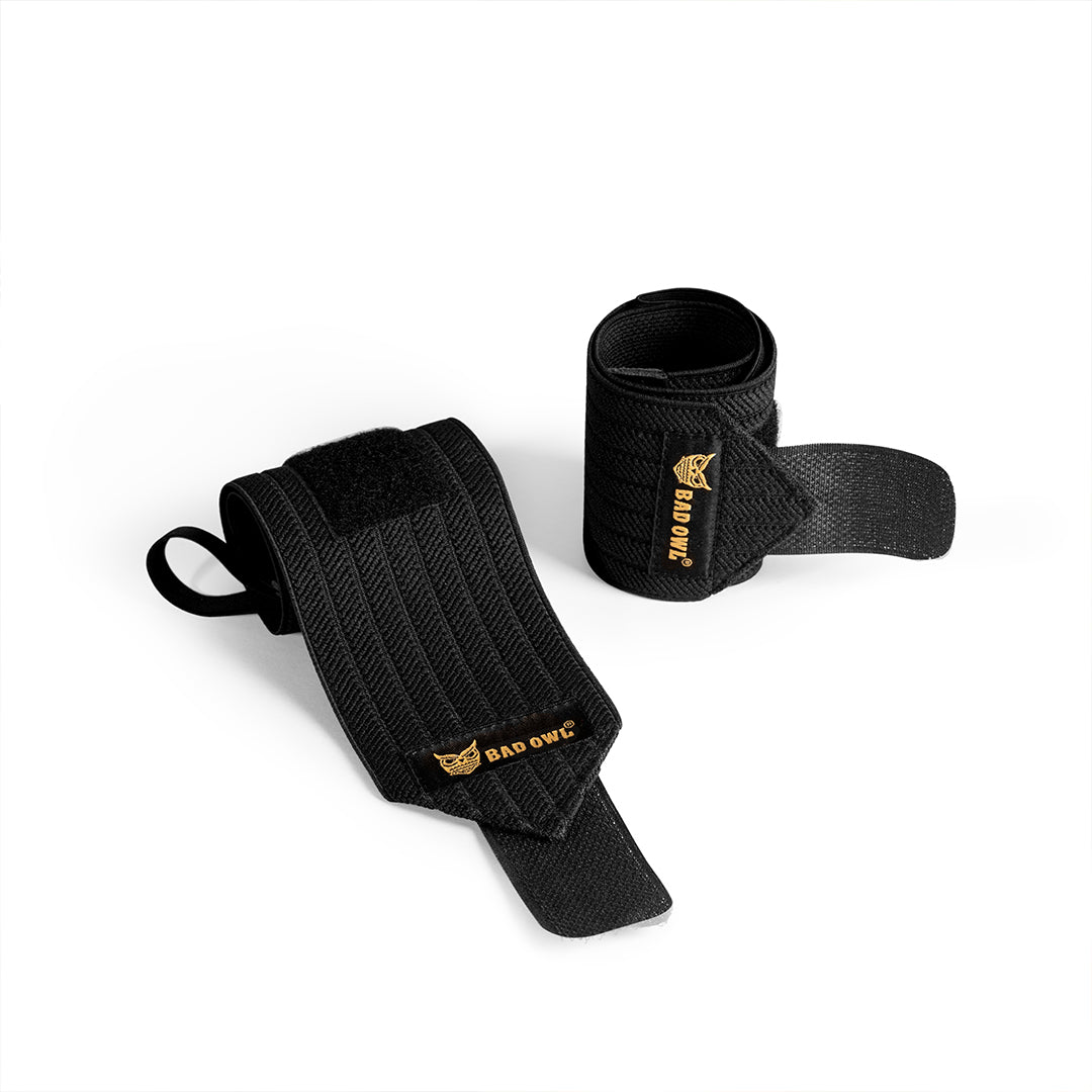 Bad OWL Wrist Support for Gym & Fitness Black wrist
