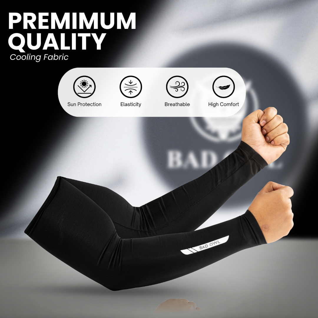 BADOWL Arm Sleeves for Men & Women|UV Protection Hand Sleeves