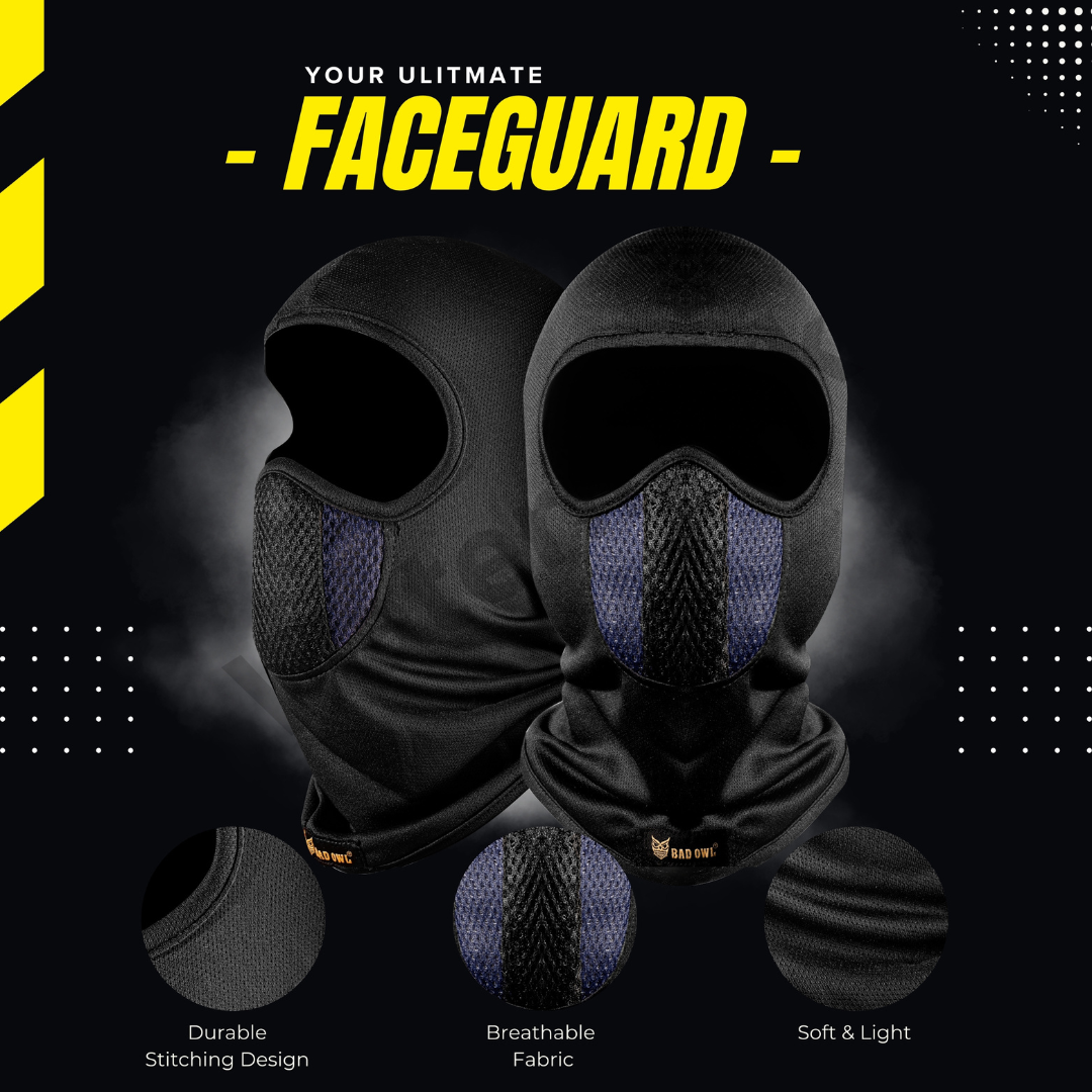 BADOWL Full Face Balaclava for Men & Women - UV Protection, Breathable & Stretchable Fabric, Lightweight & Comfortable, Perfect for Biking, Cycling & Outdoors