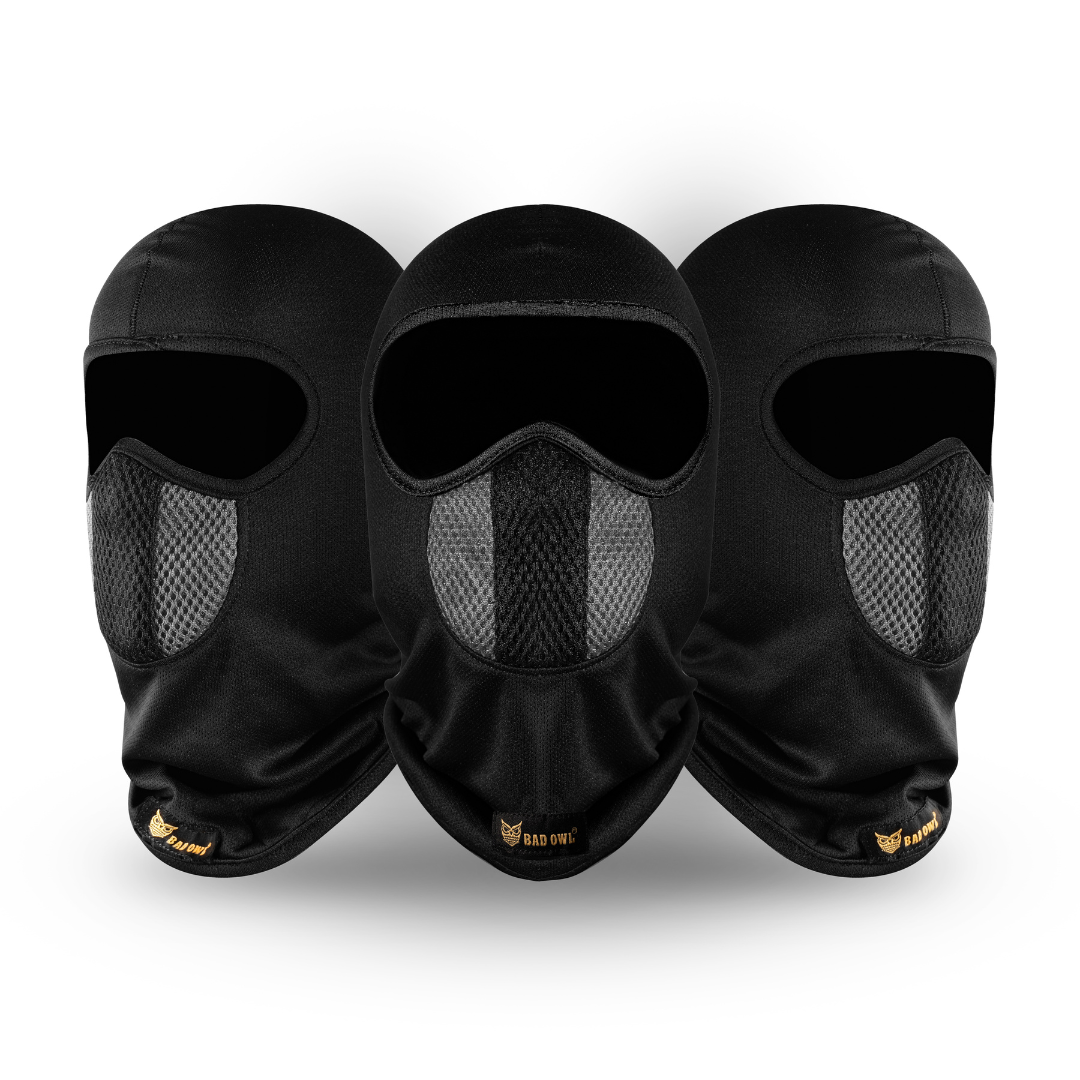 BADOWL Full Face Balaclava for Men & Women ( Grey)- UV Protection, Breathable & Stretchable Fabric.