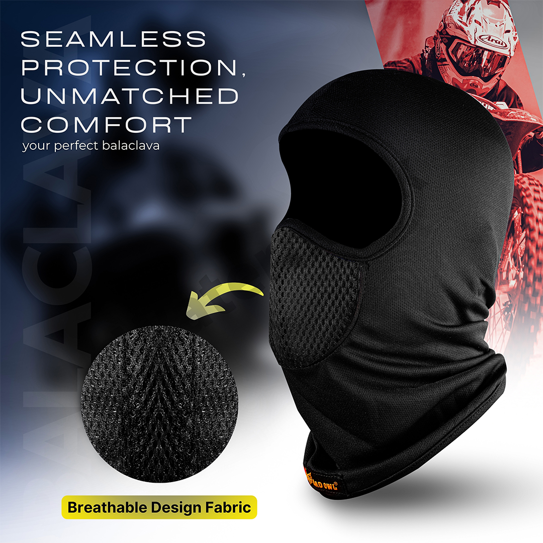 BADOWL Full Face Balaclava for Men & Women - UV Protection, Breathable & Stretchable Fabric, Lightweight & Comfortable, Perfect for Biking, Cycling & Outdoors