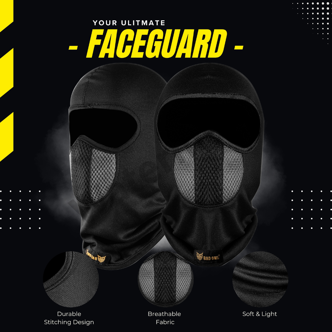BADOWL Full Face Balaclava for Men & Women - UV Protection, Breathable & Stretchable Fabric, Lightweight & Comfortable, Perfect for Biking, Cycling & Outdoors