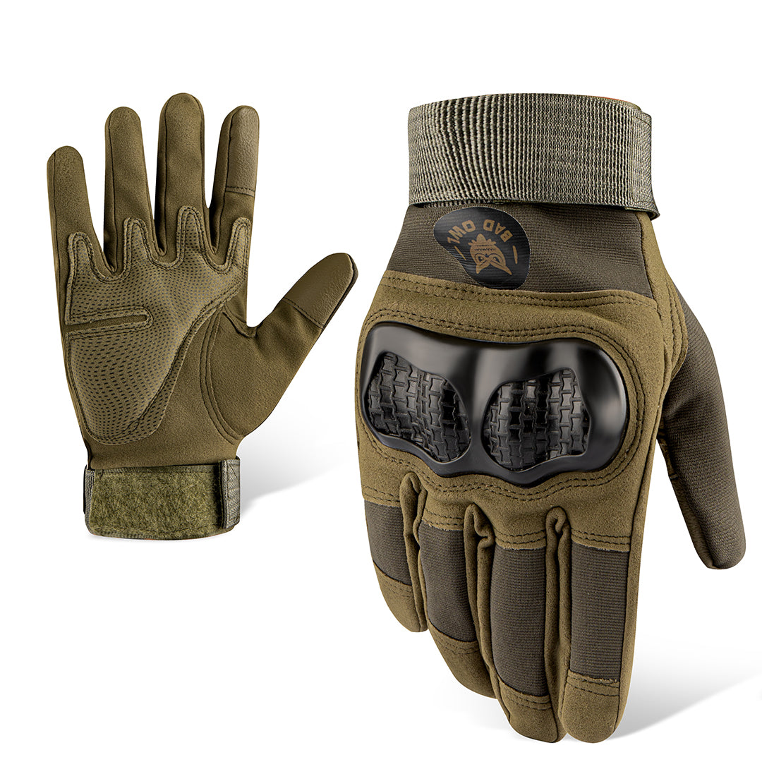 BADOWL GRIPTOR Motorcycle Riding Gloves for Men and Women with Knuckle Protection