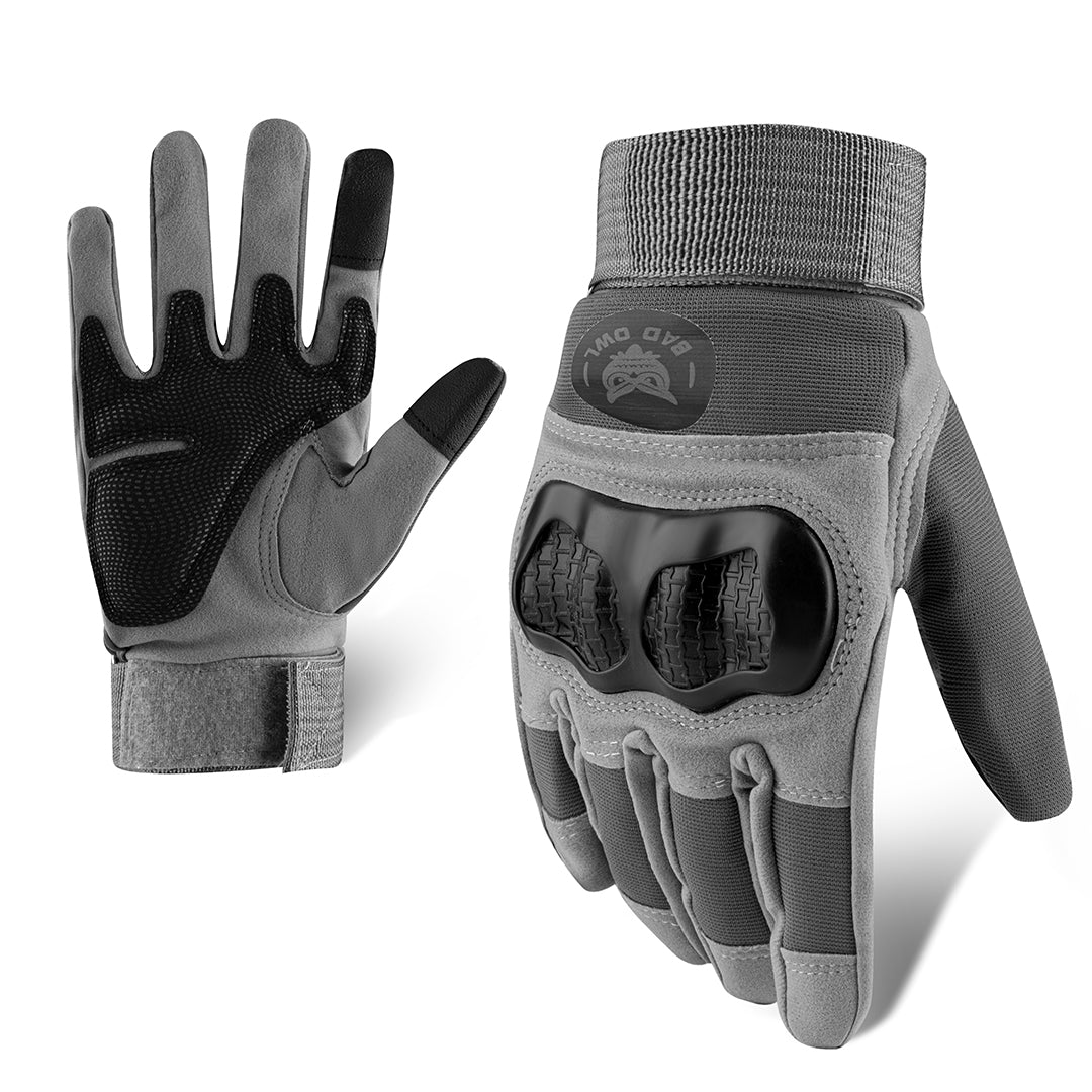 BADOWL GRIPTOR Motorcycle Riding Gloves for Men and Women with Knuckle Protection