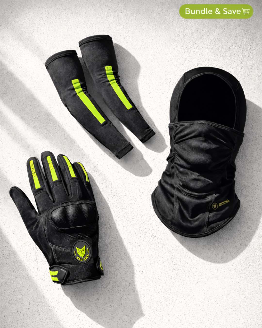 Ride the Wind Combo - Wind Rider Gloves, V-Fit Arm Sleeves & Balaclava
