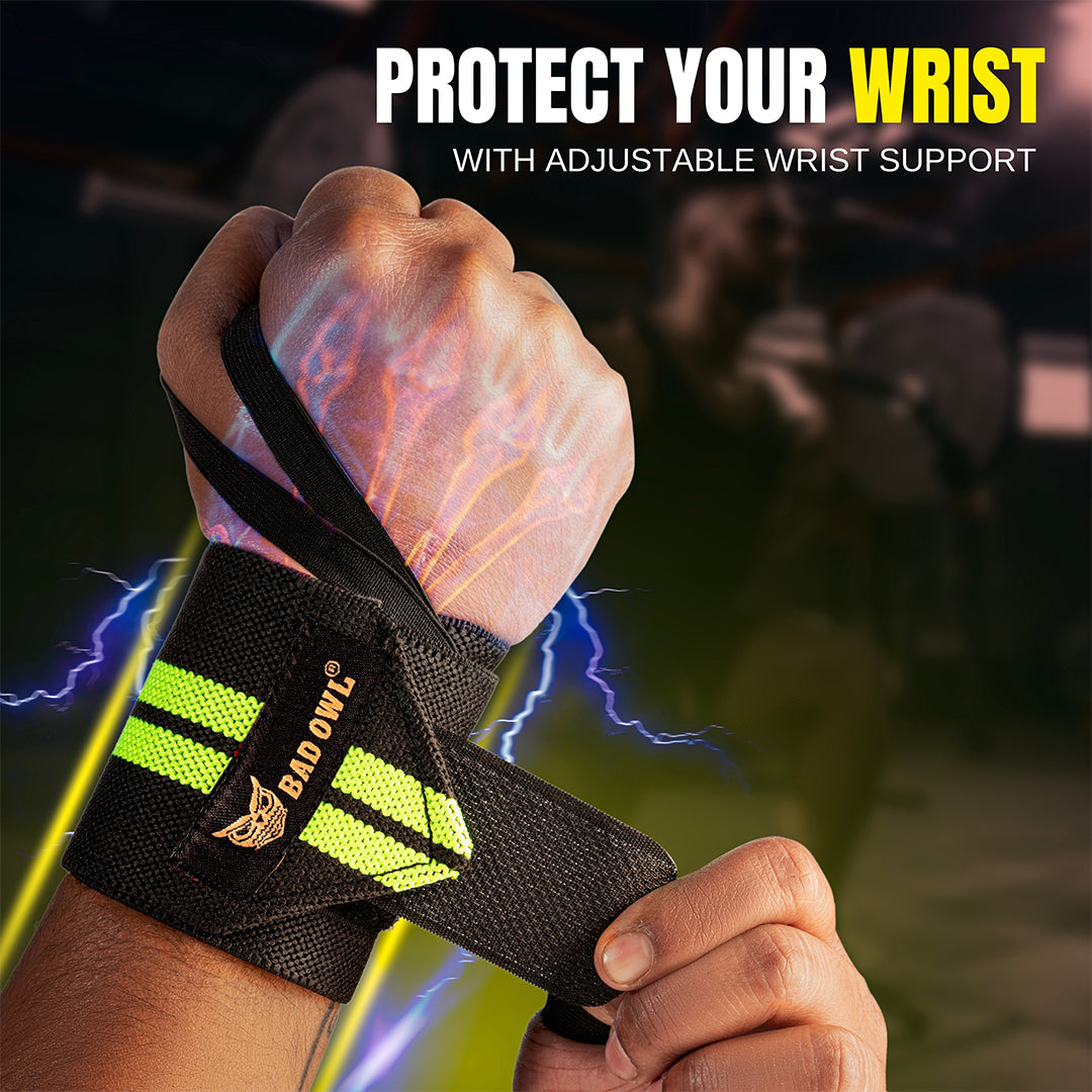 Bad OWL Wrist Support for Gym & Fitness Green