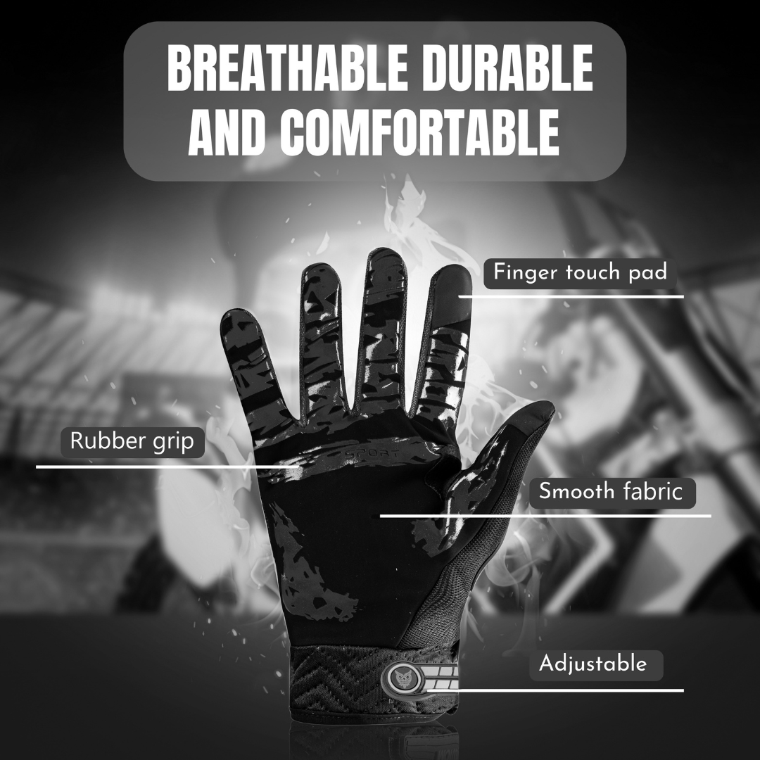 BADOWL Carbon Fiber PVC Knuckle Protection Riding Gloves