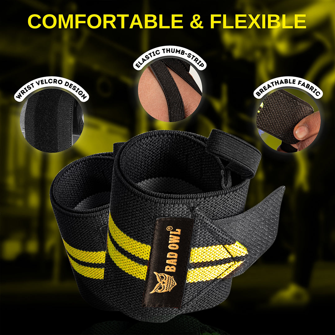 Bad OWL Wrist Support for Gym & Fitness Green