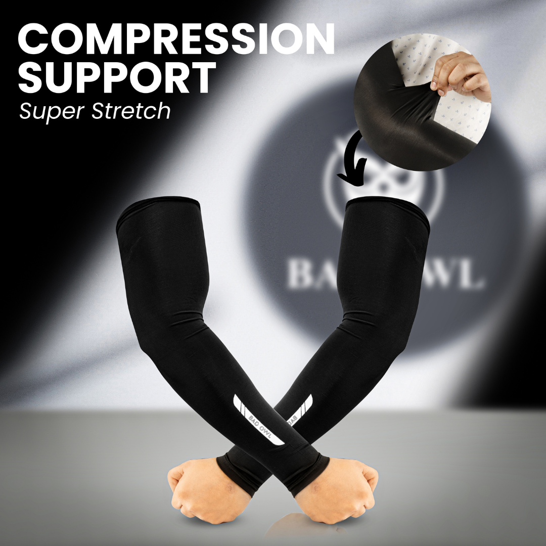 BADOWL Arm Sleeves for Men & Women|UV Protection Hand Sleeves