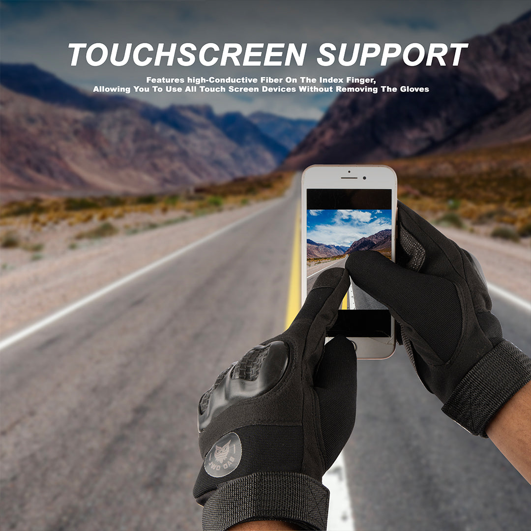 BADOWL GRIPTOR Motorcycle Riding Gloves for Men and Women with Knuckle Protection