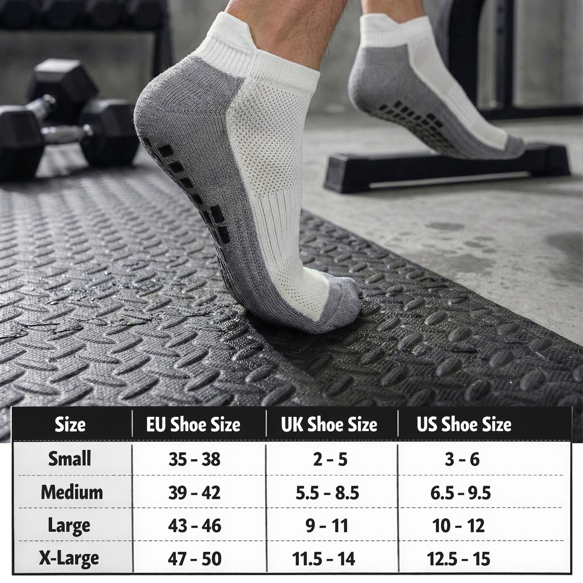 Gripflow Yoga Socks – Non Slip Anti Skid Grip, Cushioned Cotton Comfort (Unisex)