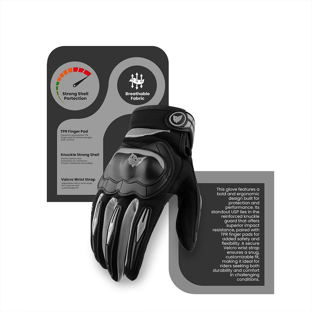 BADOWL RYDON Knuckle Protection Riding Gloves