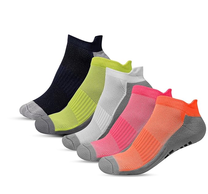 Gripflow Yoga Socks – Non Slip Anti Skid Grip, Cushioned Cotton Comfort (Unisex)