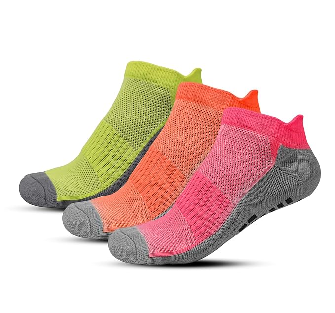 Gripflow Yoga Socks – Non Slip Anti Skid Grip, Cushioned Cotton Comfort (Unisex)