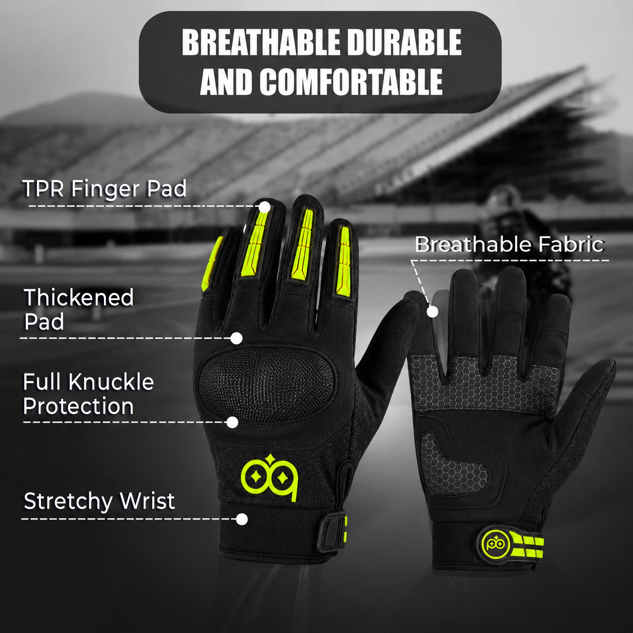 Wind Rider Full Finger Motorcycle Riding Gloves