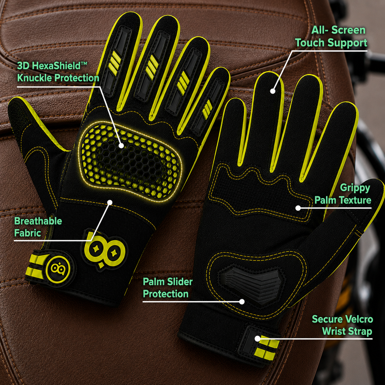 Hexa Gloves | Professional-Grade Protection for Riders