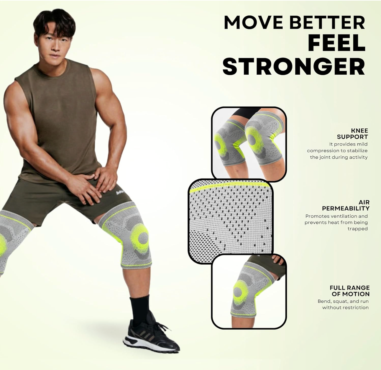 Stabilix Knee Cap Support for Men & Women | Pain Relief Knee Brace | Breathable Compression Knee Support