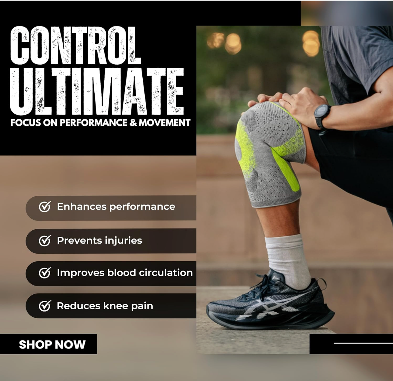 Stabilix Knee Cap Support for Men & Women | Pain Relief Knee Brace | Breathable Compression Knee Support