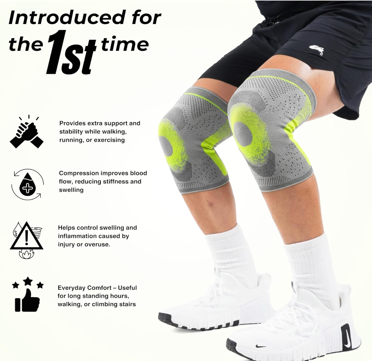 Stabilix Knee Cap Support for Men & Women | Pain Relief Knee Brace | Breathable Compression Knee Support